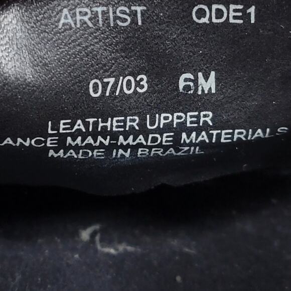 VTG Bass Artist Mules Womens 6 Black Leather Slip On Square Toe Block Heel 2003 - Picture 7 of 16